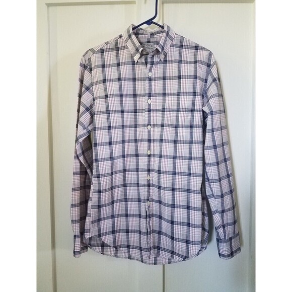 J Crew Shirt Small Button Front Collar Plaid 100% Cotton Long Sleeve - Picture 1 of 7